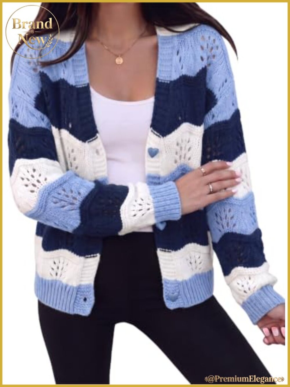 Women's Oversized Chunky Knit Cardigan Acrylic Fuzzy Long Sleeve V-Neck